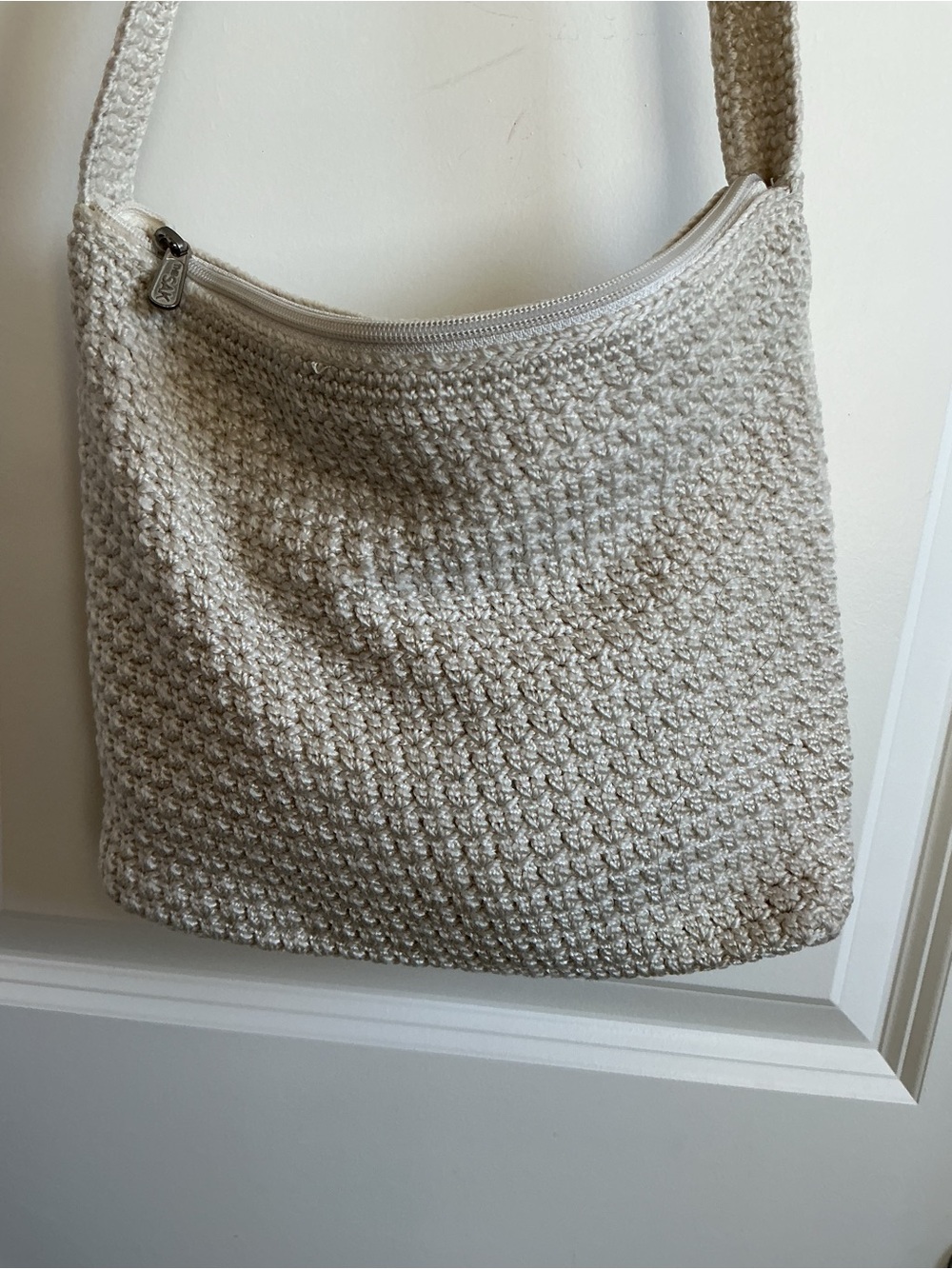 Vintage The Sak Cream Woven Shoulder Bag